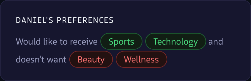 Set your preferences
